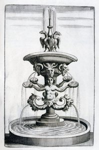 Návrh fontány, 1664 od Georg Andreas Bockler