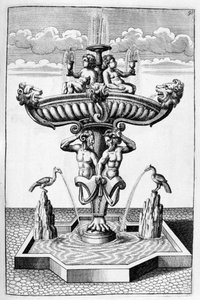 Ozdobný design fontány, 1664