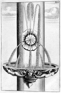 Ozdobný design fontány, 1664 od Georg Andreas Bockler