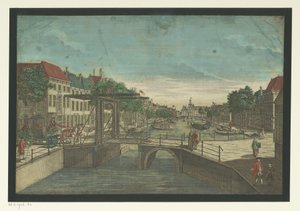 Pohled na Bierkade v Haagu od Georg Balthasar Probst (possibly)