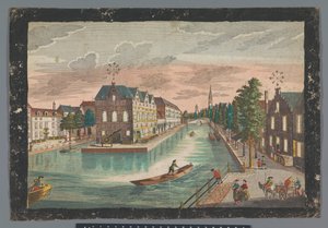 Pohled na sklad De Geer v Delftu Prospect des Zeug-Hausses, innerhalb der Stadt Delft (název na objektu)
