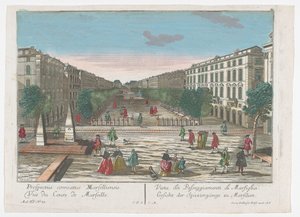 Pohled na promenádu ​​v Marseille Pohled na procházky v Marseille (název na objektu) Marseille (název série) od Georg Balthasar Probst