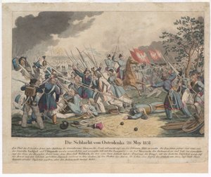 Bitva u Ostroleky dne 26. května 1831 od Georg Benedikt Wunder