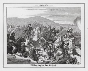 Vítězství Bluchera a Prusů nad Francouzi v bitvě u Katzbachu od Georg Bleibtreu