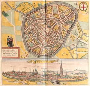 Amersfoort, Nizozemsko - v knize "Civitates Orbis Terrarum" od Georga Brauna, Kolín nad Rýnem 1617 od Georg Braun