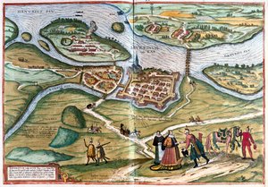 Gyor, Maďarsko - v "Civitates Orbis Terrarum" od Georga Brauna, Kolín nad Rýnem 1617 od Georg Braun