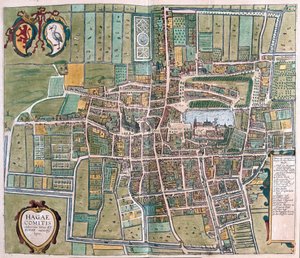 Haag, Nizozemsko - v "Civitates Orbis Terrarum" od Georga Brauna, Kolín nad Rýnem 1617 od Georg Braun