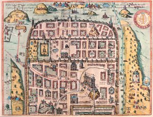 Jeruzalém, Izrael - v knize "Civitates Orbis Terrarum" od Georga Brauna, Kolín nad Rýnem 1617 od Georg Braun