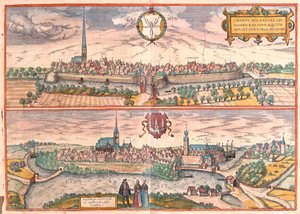 Krempe, Rendsburg, Německo - v "Civitates Orbis Terrarum" od Georga Brauna, Kolín nad Rýnem 1617 od Georg Braun