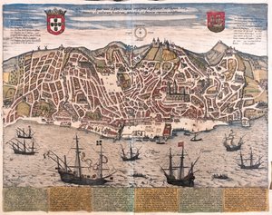 Lisabon, Portugalsko - v "Civitates Orbis Terrarum" od Georga Brauna, Kolín nad Rýnem 1617 od Georg Braun