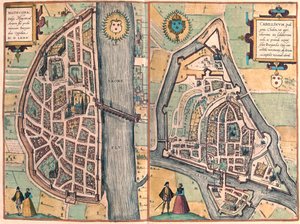 Macon - Chalons sur Saone, Francie - v "Civitates Orbis Terrarum" od Georga Brauna, Kolín nad Rýnem 1617 od Georg Braun