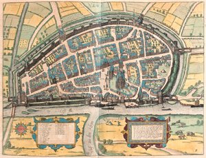 Neuss, Německo - v "Civitates Orbis Terrarum" od Georga Brauna, Kolín nad Rýnem 1617 od Georg Braun