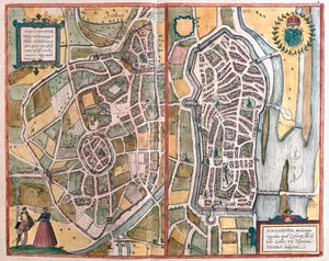 Nevers, Francie, v "Civitates Orbis Terrarum" od Georga Brauna, Kolín nad Rýnem 1617 od Georg Braun