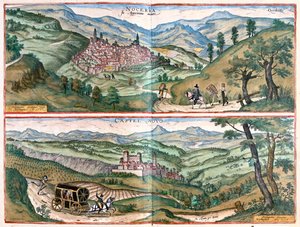 Nocera Umbra - Castelnuovo di Porto, Itálie - v "Civitates Orbis Terrarum" od Georga Brauna, Kolín nad Rýnem 1617 od Georg Braun