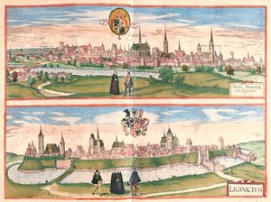 Nysa - Legnica, Polsko - v "Civitates Orbis Terrarum" od Georga Brauna, Kolín nad Rýnem 1617 od Georg Braun