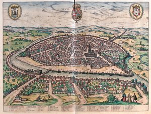 Sevilla, Španělsko - v "Civitates Orbis Terrarum" od Georga Brauna, Kolín nad Rýnem 1617 od Georg Braun