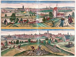 Tours- Angers, zahrada Francie - v "Civitates Orbis Terrarum" od Georga Brauna, Kolín nad Rýnem 1617 od Georg Braun