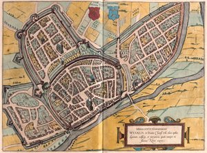 Wesel, Severní Porýní-Vestfálsko, Německo - v knize "Civitates Orbis Terrarum" od Georga Brauna, Kolín nad Rýnem 1617 od Georg Braun