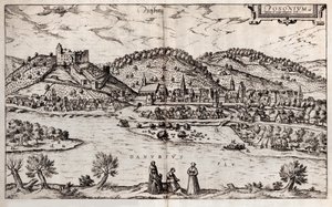 Pressburg Bratislava. Z: Terárium Civitates orbis, 1588