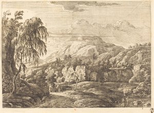 Krajina s křížem a postavami od Georg Eisenmann