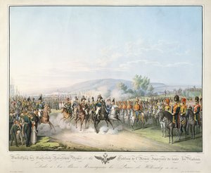 Tabulka císařské armády celého Ruska, z "Tableau des Armees de l"Europe", od Ludwiga Von Kleista, kolem 1828-1845