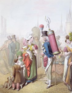 Pont Notre-Dame, cca 1810 (wc na papíře) od Georg Emanuel Opitz