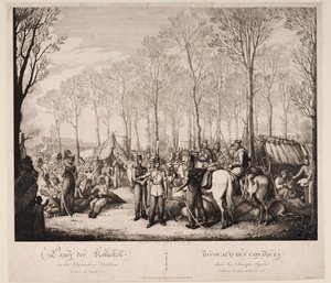 Bivak kozáků na Avenue des Champs-Elysées v Paříži v dubnu 1814, 1814