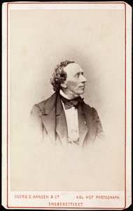 Portrét Hanse Christiana Andersena (1805-1875), Hansen, Georg Emil (1833-1891). Fotografie, c. 1871. Soukromá sbírka od Georg Emil Hansen