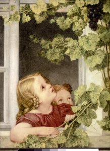 Dítě u okna. asi 1843. (olej na plátně) od Georg Friedrich Kersting