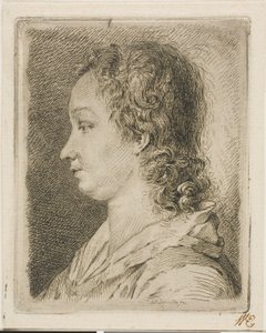 Madame Schmidt (umělcova žena) od Georg Friedrich Schmidt