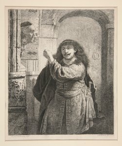 Samson vyhrožuje svému tchánovi od Georg Friedrich Schmidt