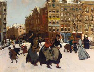 Zima v Amsterdamu, kolem roku 1898