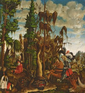 Svatý Jiří zachraňuje princeznu před drakem, 1520 od Georg Lemberger