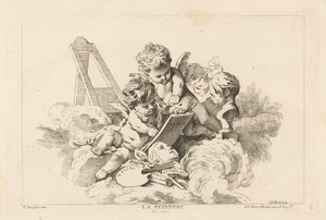 Schilderkunst La Peinture (název na objektu) Livre des Arts (název série) od Georg Leopold Hertel
