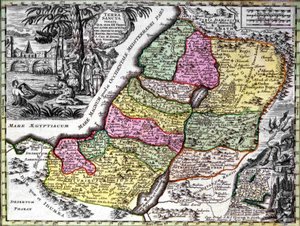 Svatá země (Palestina) od Georg Matthäus Seutter