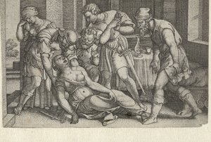 Collatinus a Brutus u umírající Lukrécie Příběhy z rané římské historie (název série) od Georg Pencz