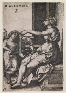 Dialektika, z cyklu "Svobodná umění", asi 1541 (rytina) od Georg Pencz