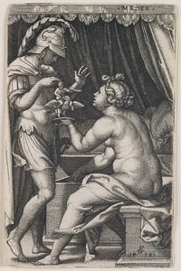 Médeia a Jáson od Georg Pencz