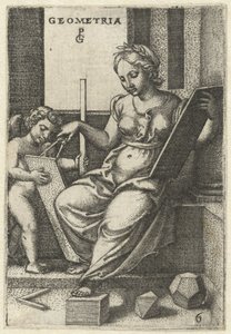 Geometrie Geometrie (název na objektu) Sedm svobodných umění (název série) od Georg Pencz