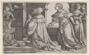 Šalomoun uctívající idoly. od Georg Pencz