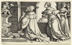 Solomon uctívající Idol Moloch od Georg Pencz