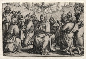 Život Ježíše Krista: Sestoupení Ducha Svatého od Georg Pencz