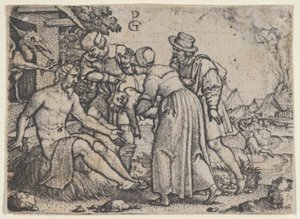 Pronásledování Joba. od Georg Pencz