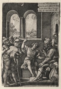 Příběh Josefa: Joseph vyprávějící své sny svému otci, 1544. od Georg Pencz