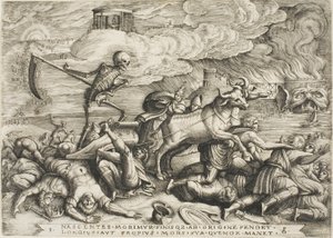 Triumph of Death, deska pět z The Triumphs of Petrarc od Georg Pencz