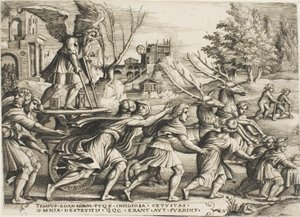 Triumph of Time, deska čtyři z The Triumphs of Petrarc od Georg Pencz
