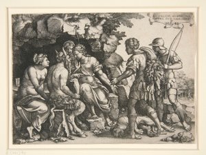 Thetis a Chiron od Georg Pencz