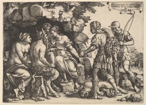 Thetis a Chiron, 1543. od Georg Pencz
