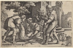 Tobiáš pohřbí jedno z dětí Izraele od Georg Pencz