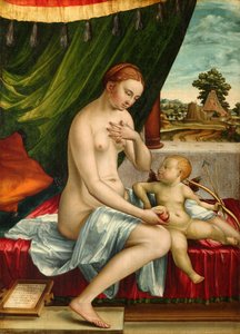 Venuše a Amor od Georg Pencz